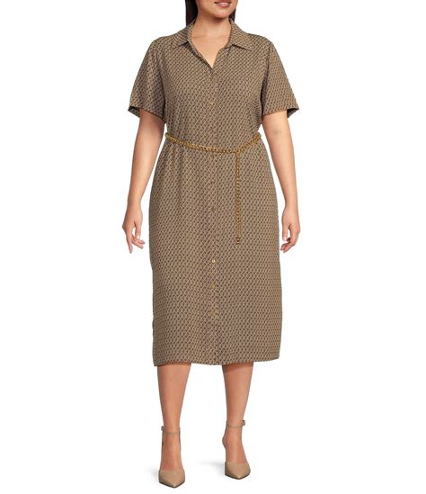 michael michael kors tiered printed crepe dress|Tie.